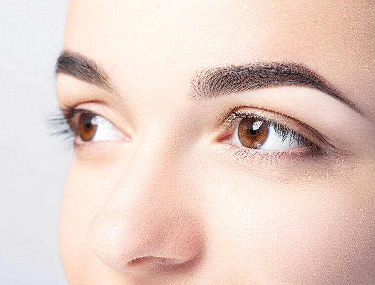 Woman with beautiful eyebrows